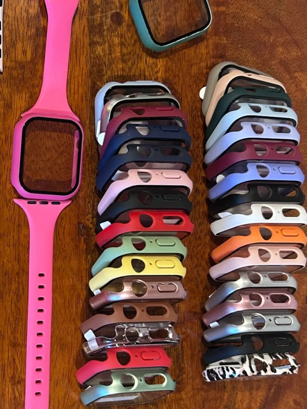 Apple Watch 45mm Tempered Glass Snap-On Screen Protector Covers Bundle, 33 pack